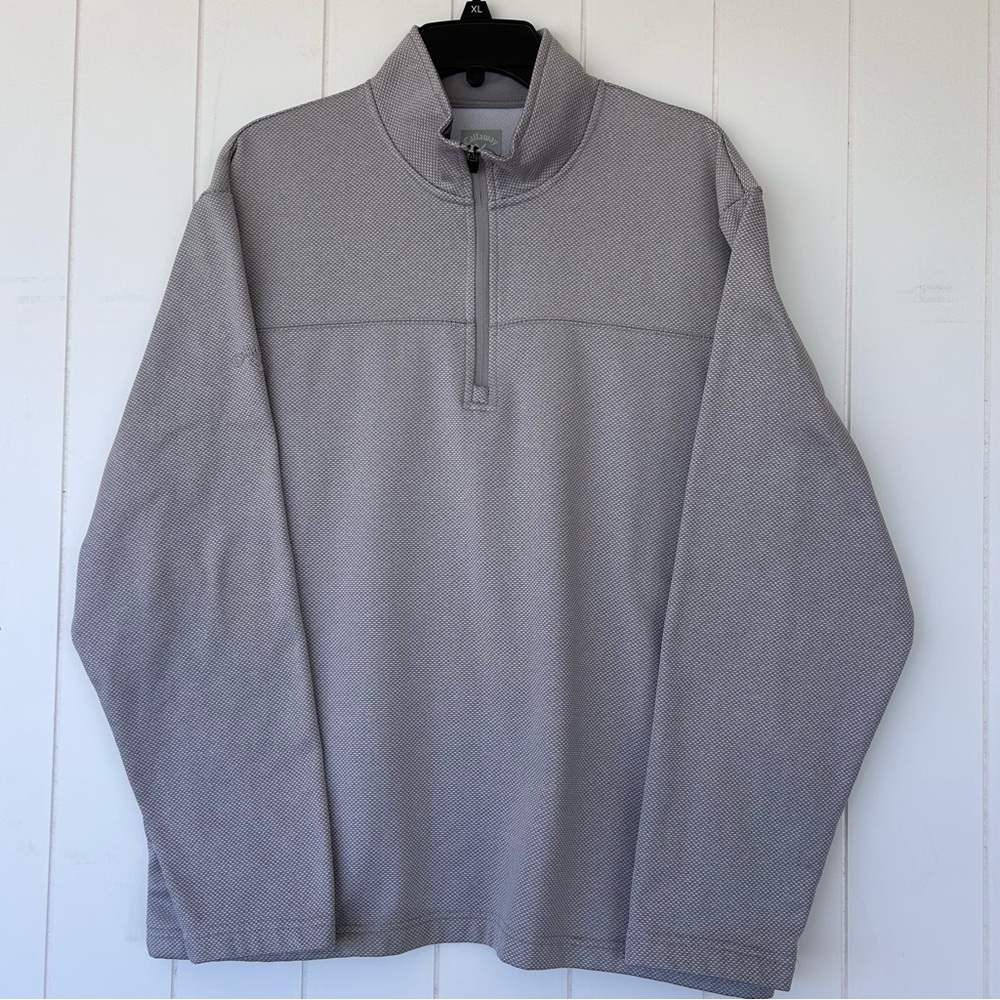 Callaway Brand Menโs 1/4 Zip Golf Pullover Grayโ Size Large